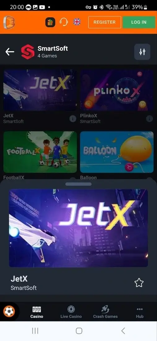 Playing JetX for Free on Betano