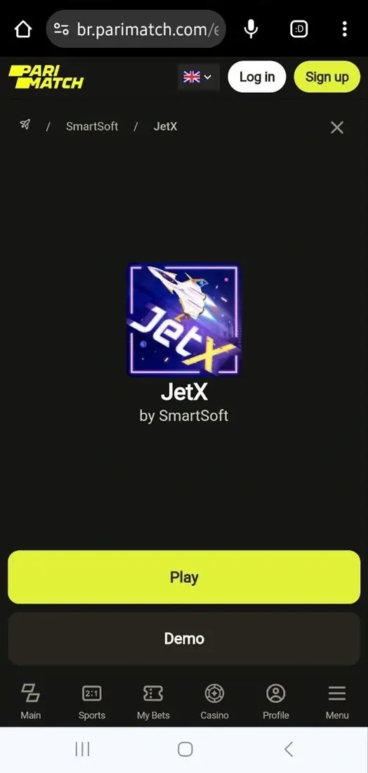 Play JetX on Parimatch